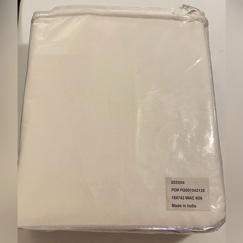 Frontgate Regan Embroidered King Duvet Cover White Warm Clay